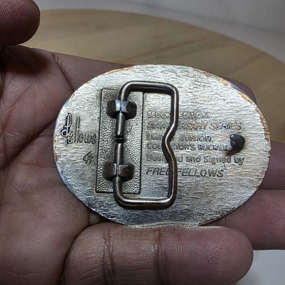 National Finals Rodeo Hesston 1984 NFR Youth Cowboy Buckle Ornate Vintage - Picture 4 of 9